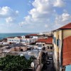 The view from Acre, Israel. You can see Ras Naqoura in Lebanon just up the coast.