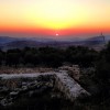 Sunset over the ruins at Sebastia in the West Bank