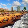 The beach at Galle Face Green in Colombo, Sri Lanka. #colombo #srilanka #beach #waves #swim #sunset