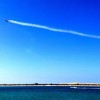 A fighter jet doing fly-by’s over the corniche in #abudhabi. #uae