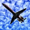 Plane landing at Washington National.