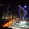 Big city lights in Doha.