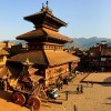 The #temple of Bhairabnath in the #ancient #city of #Bhaktapur in #Nepal. The #chariot is used for an annual tug of #war match on #BisketJatra – #Nepali New Year. #celebration #festival #culture #heritage #travel #sunset
