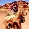 Abdullah and his baby oryx, just seven days old. #jordan #jo #desert #travel