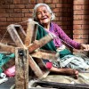 #Woman #spins #wool into #thread in the backstreets of #Bhaktapur, #Nepal. #art #culture #heritage #nepalese #nepali #weave #street #travel