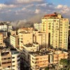 #Israeli airstrike in #gaza city yesterday. #israel #palestine