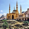 #Lebanon old and new. An archeological site with ruins from many civilizations – including Greek, Roman, and Persian – beside the Mohammad Al Amin Mosque in central #Beirut.