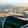 Flying over the @thepearlqatar on landing in #doha this morning. West Bay in the distance. #qatar