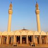 Sunset at the Hassan Enany Mosque in Jeddah, Saudi Arabia. #jeddah #saudiarabia #mosque #sunset